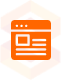 An orange icon with a hexagon in the middle.