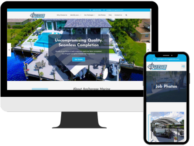 A website design for a florida pool and spa company.