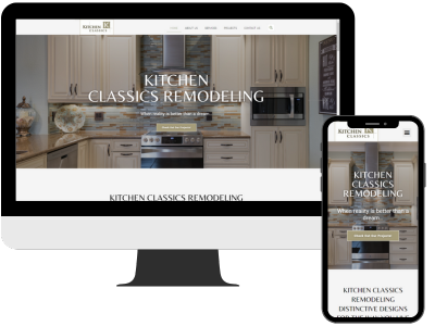 Kitchen classics remodeling website design.