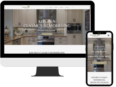 Kitchen classics remodeling website design.