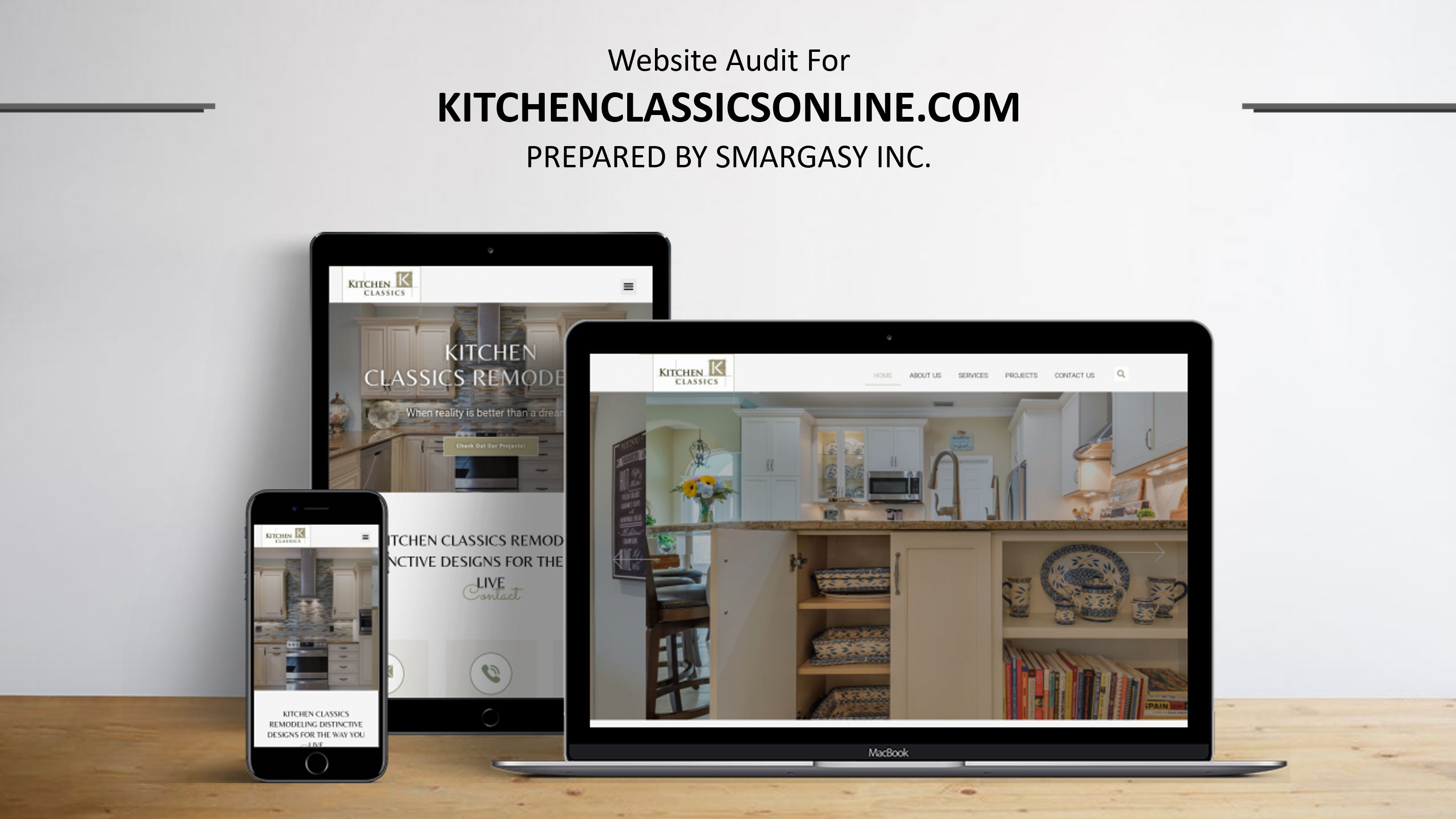 Kitchenclassics com website design.