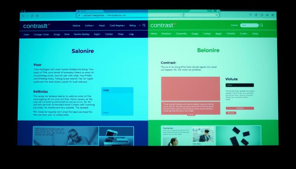 website contrast mistakes